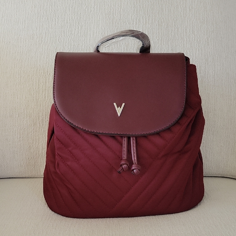 Vanessa Williams Burgundy Qulited Backpack